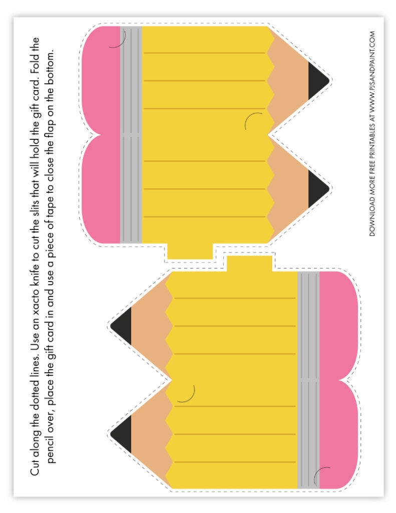 Free Printable Gift Card Sleeve Template