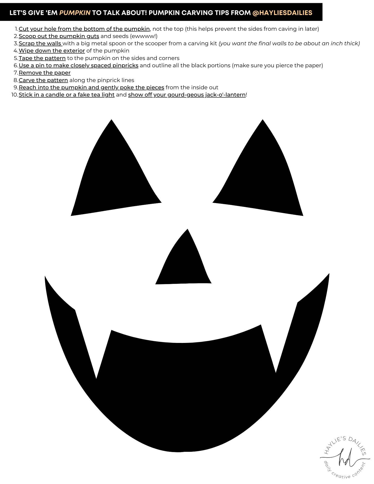 Free Printable Pumpkin Mouth Template