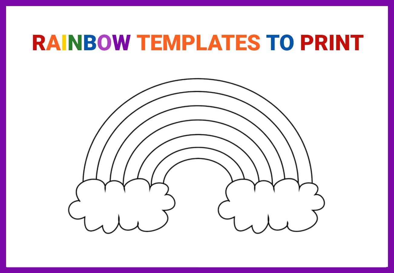 Free Printable Rainbow Templates Free Printable Rainbow Templates