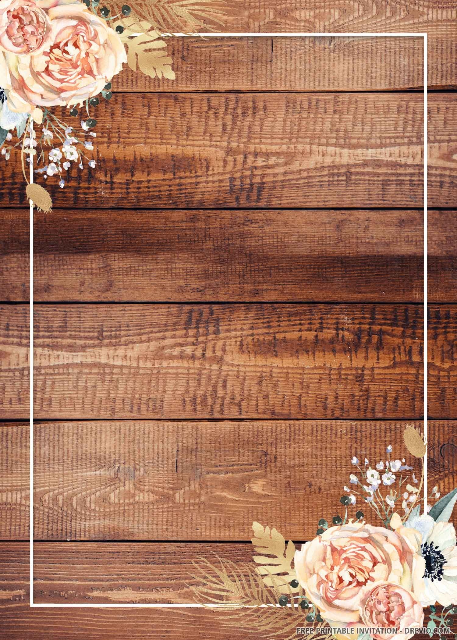 FREE PRINTABLE Rustic Wedding Invitation Templates Worksheets FREE PRINTABLE Rustic Wedding Invitation Templates Worksheets