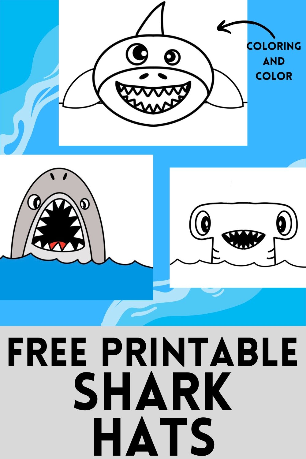 Free Printable Shark Hats For Kids Free Printable Shark Hats For Kids
