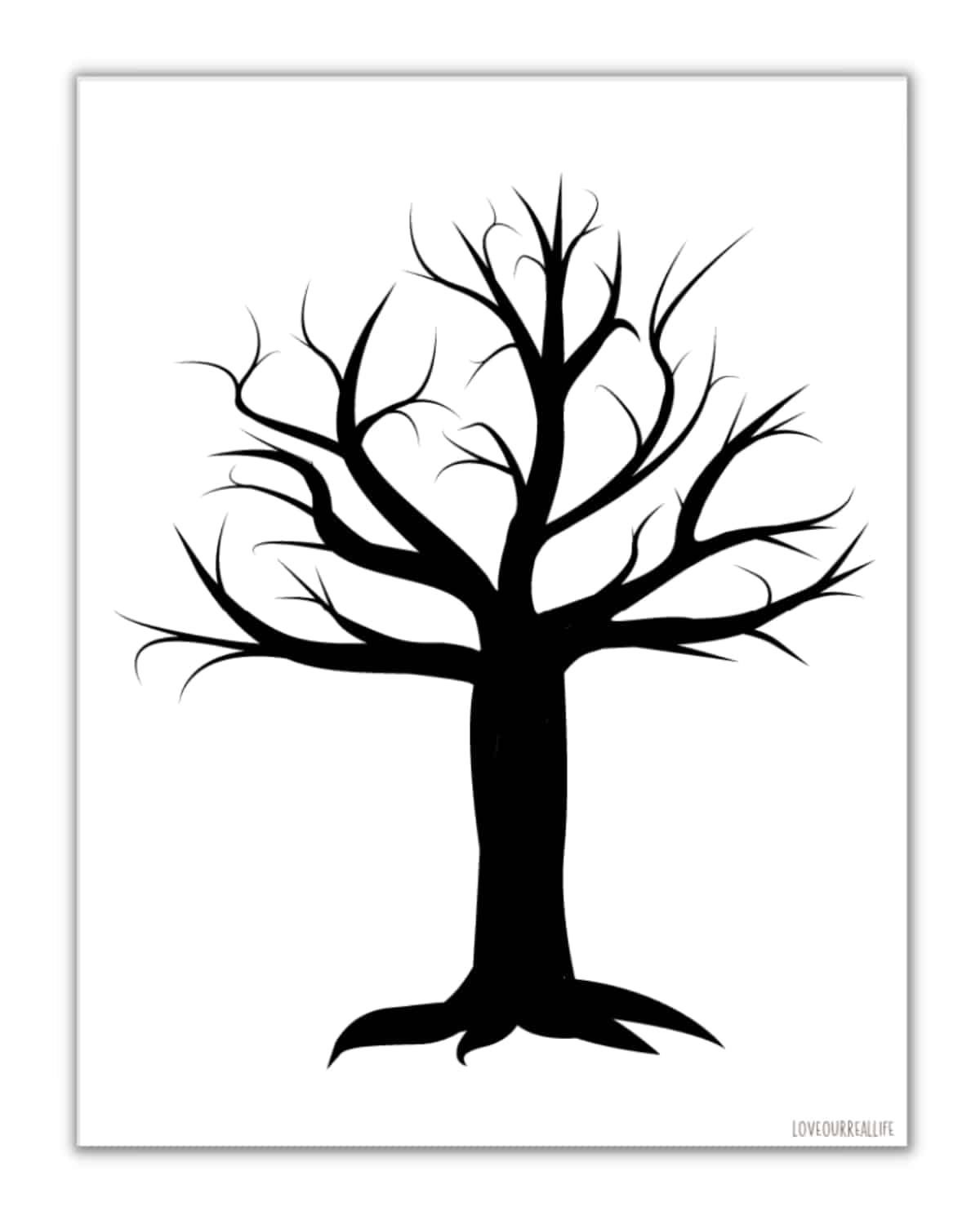 Free Printable Tree Template No Leaves