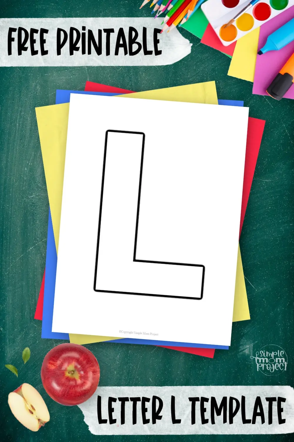 Free Printable Uppercase Letter L Template Simple Mom Project
