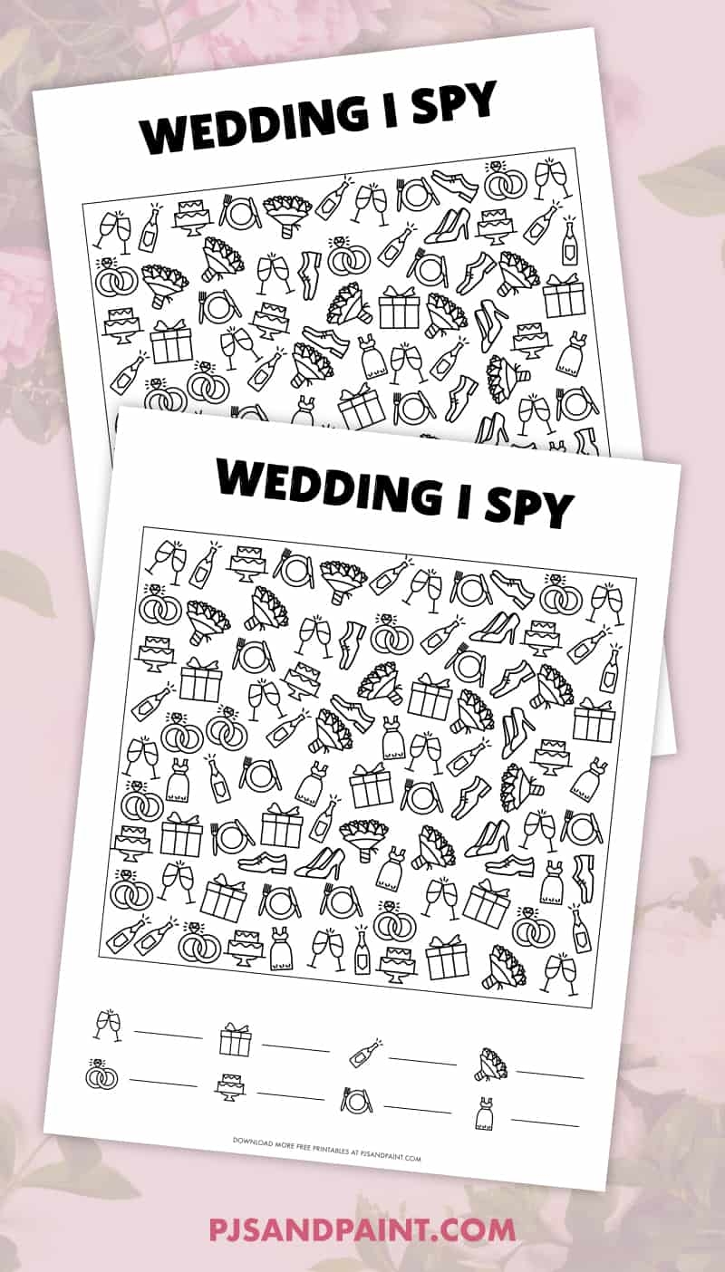 Printable I Spy Wedding Game Template Free Printable I Spy Wedding Game Template Free