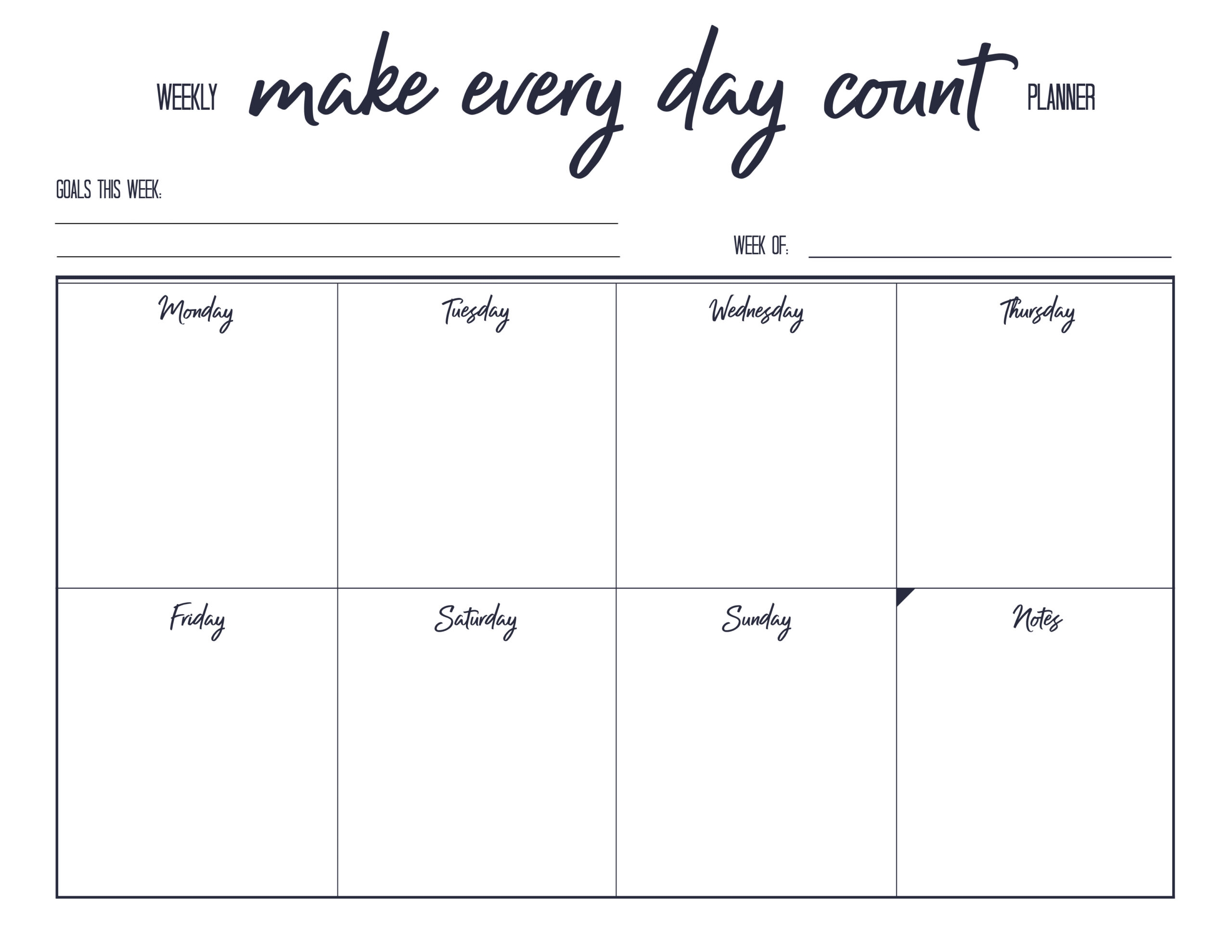 Weekly Calendar Template Printable Free Weekly Calendar Template Printable Free
