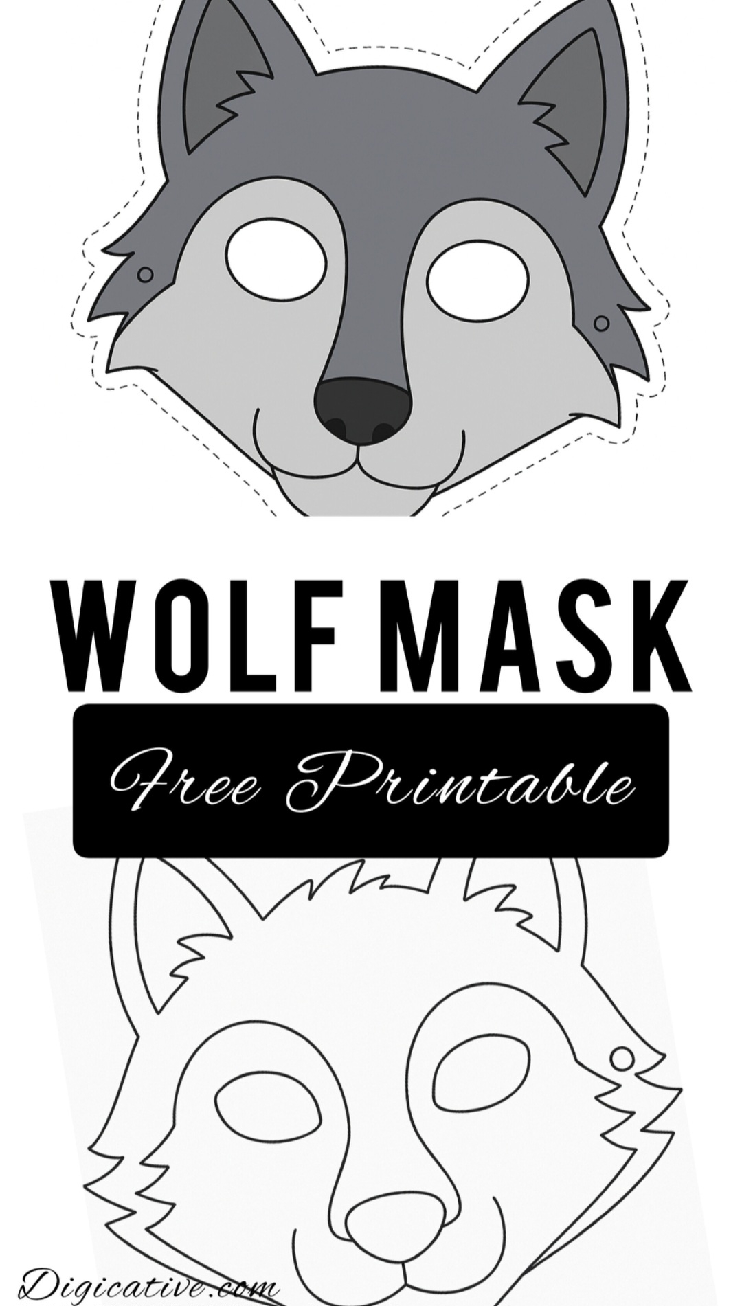 Free Printable Wolf Mask Free Printable Wolf Mask