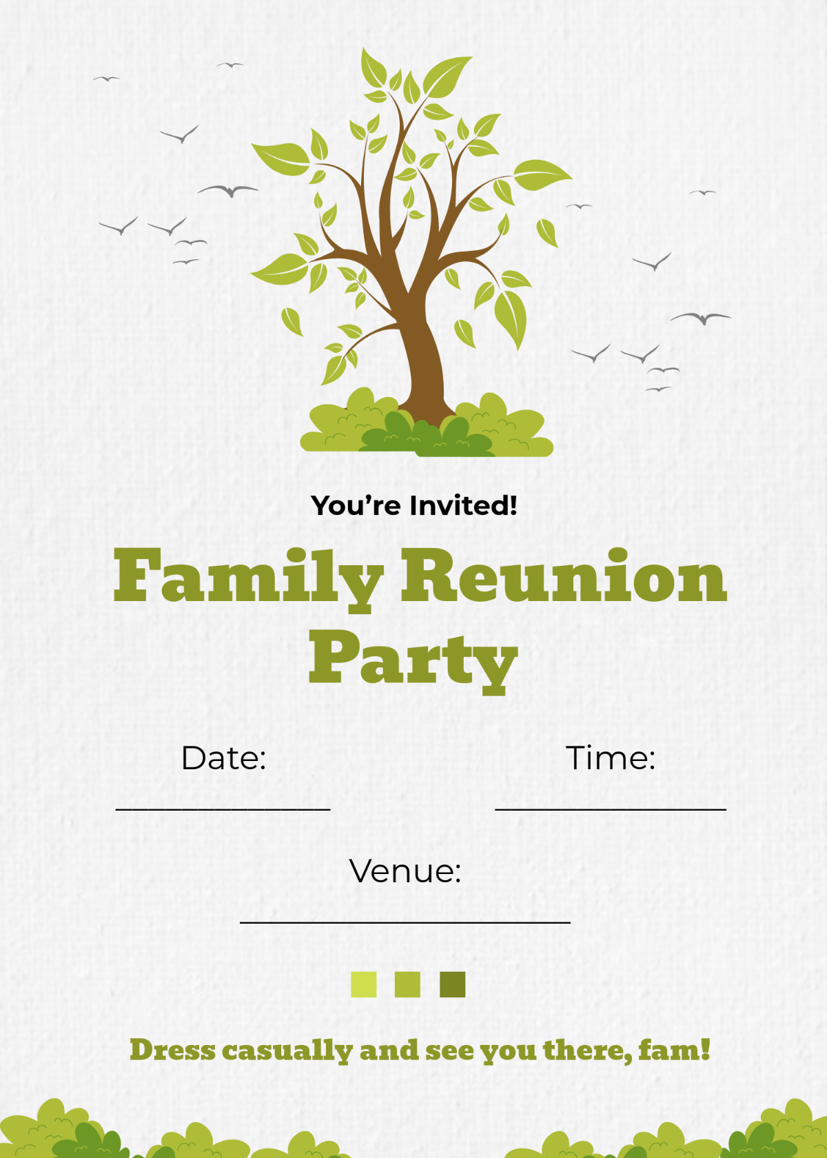 Free Printable Family Reunion Templates