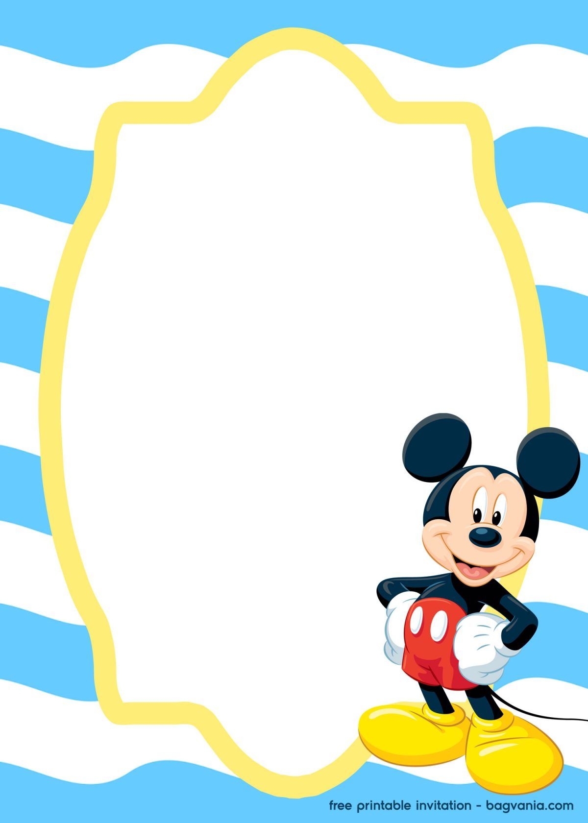 FREE Splish Splash Mickey Mouse For Boy Invitation Template FREE Splish Splash Mickey Mouse For Boy Invitation Template