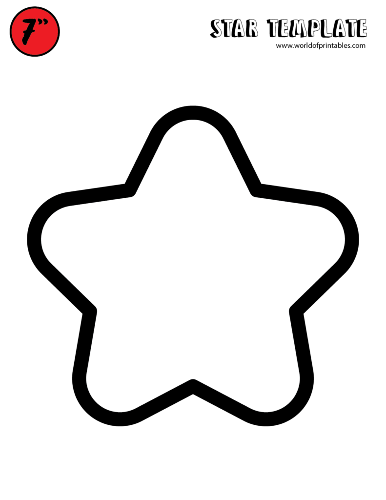 Printable 7 Inch Star Template