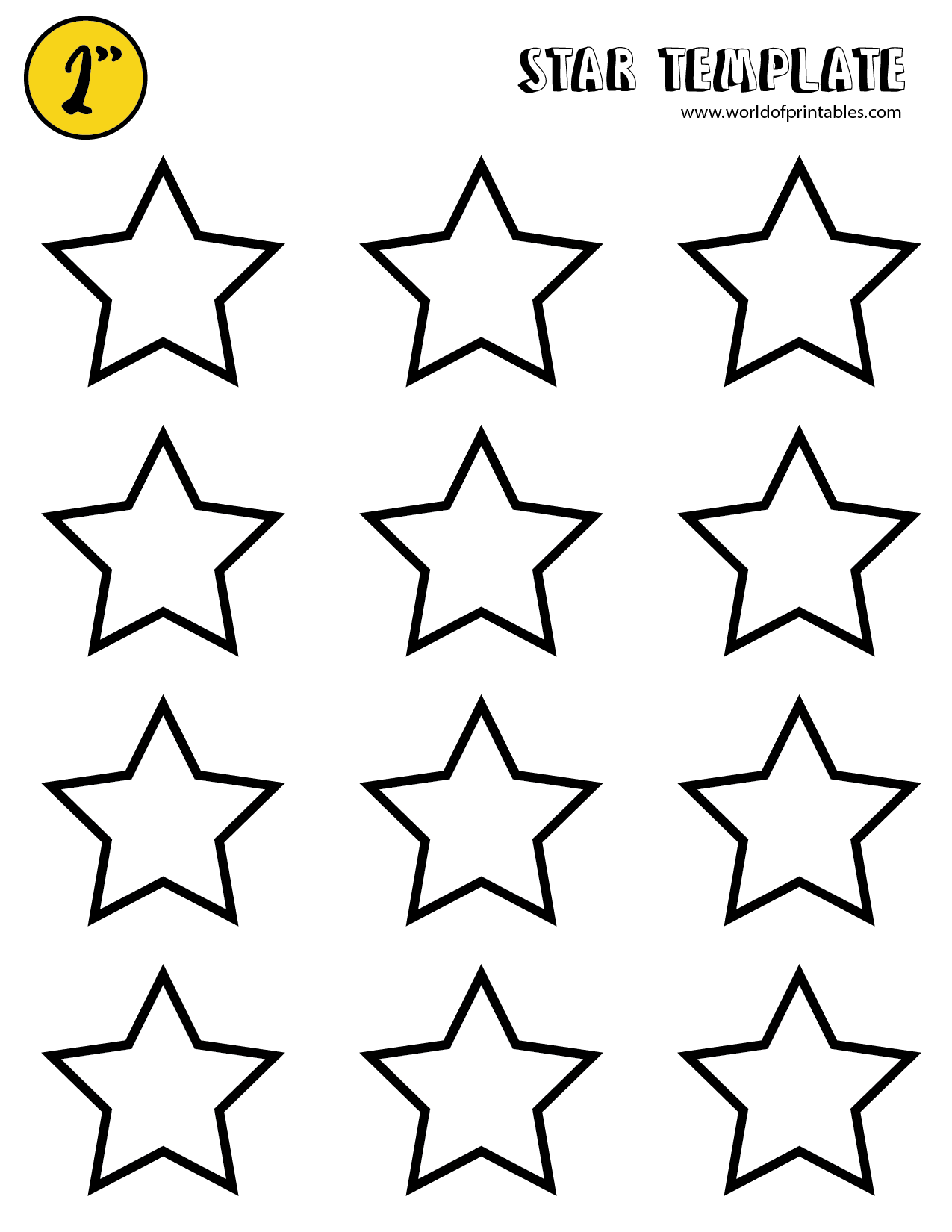 Free Star Template Printables World Of Printables Worksheets 