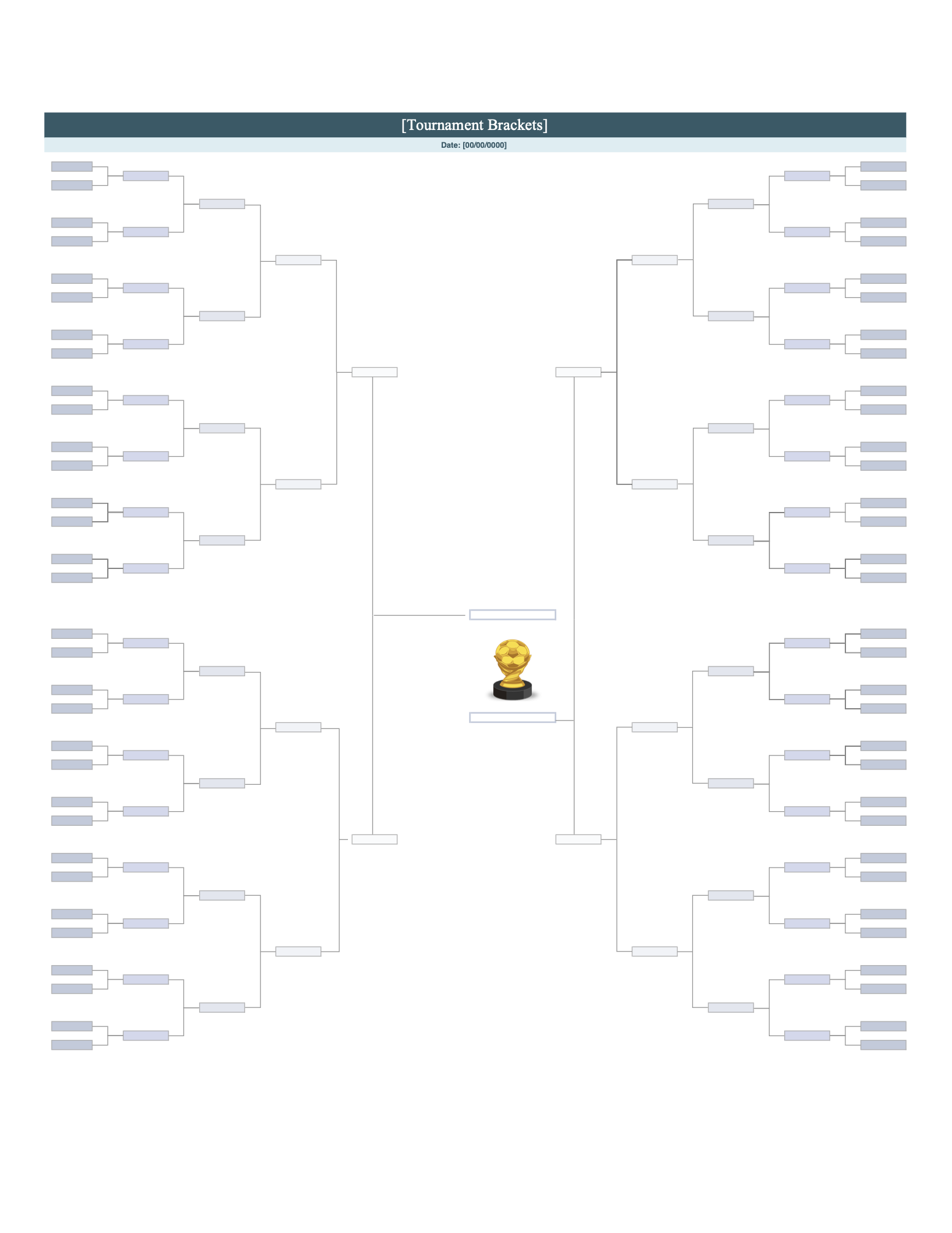 Free Tournament Bracket Templates Fillable PDFs Free Tournament Bracket Templates Fillable PDFs