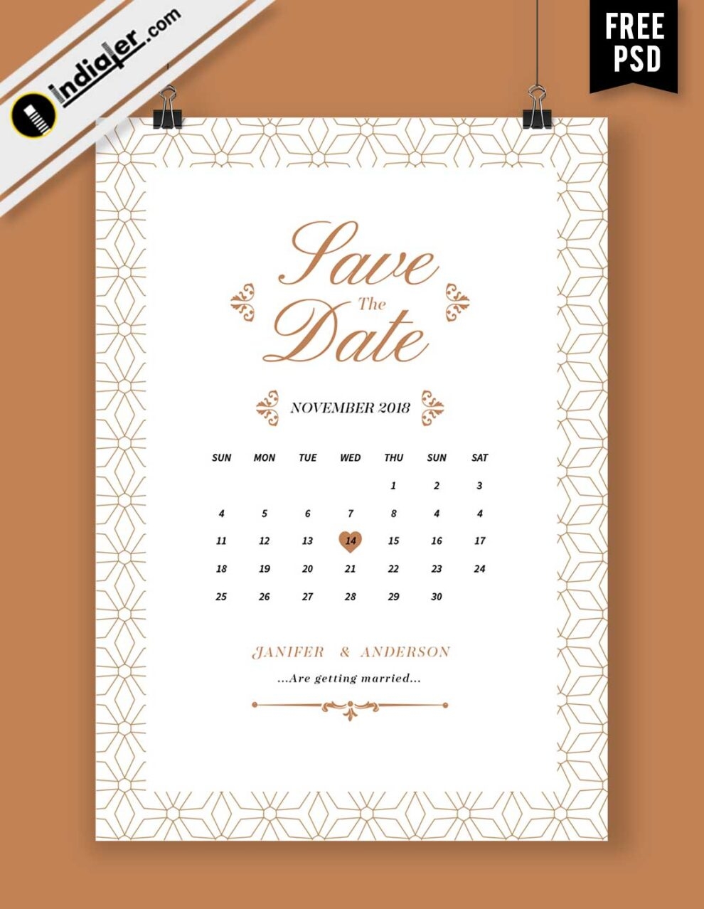 Free Wedding Card Save The Date Calendar Concept Invitation Psd Free Wedding Card Save The Date Calendar Concept Invitation Psd