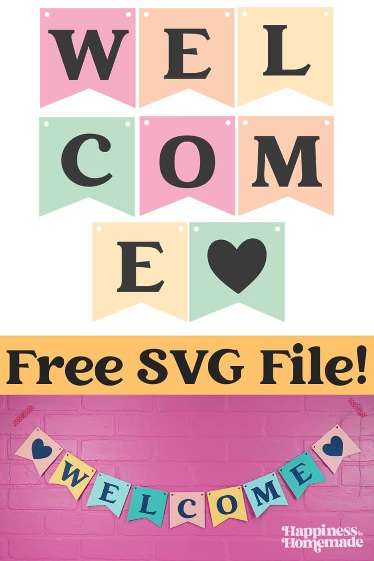 Free Welcome Banner SVG File Happiness Is Homemade Free Welcome Banner SVG File Happiness Is Homemade