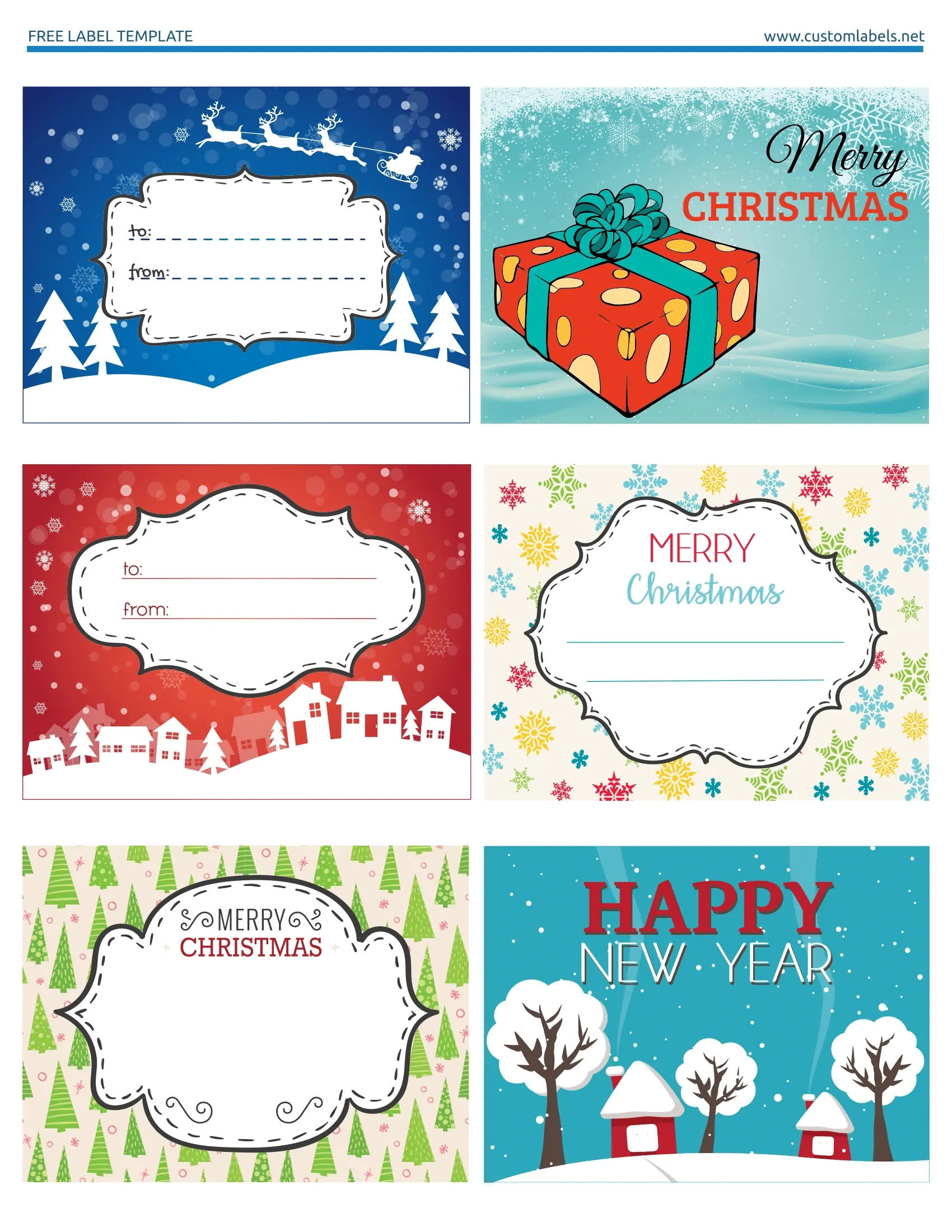 Printable Christmas Gift Tag Templates Free