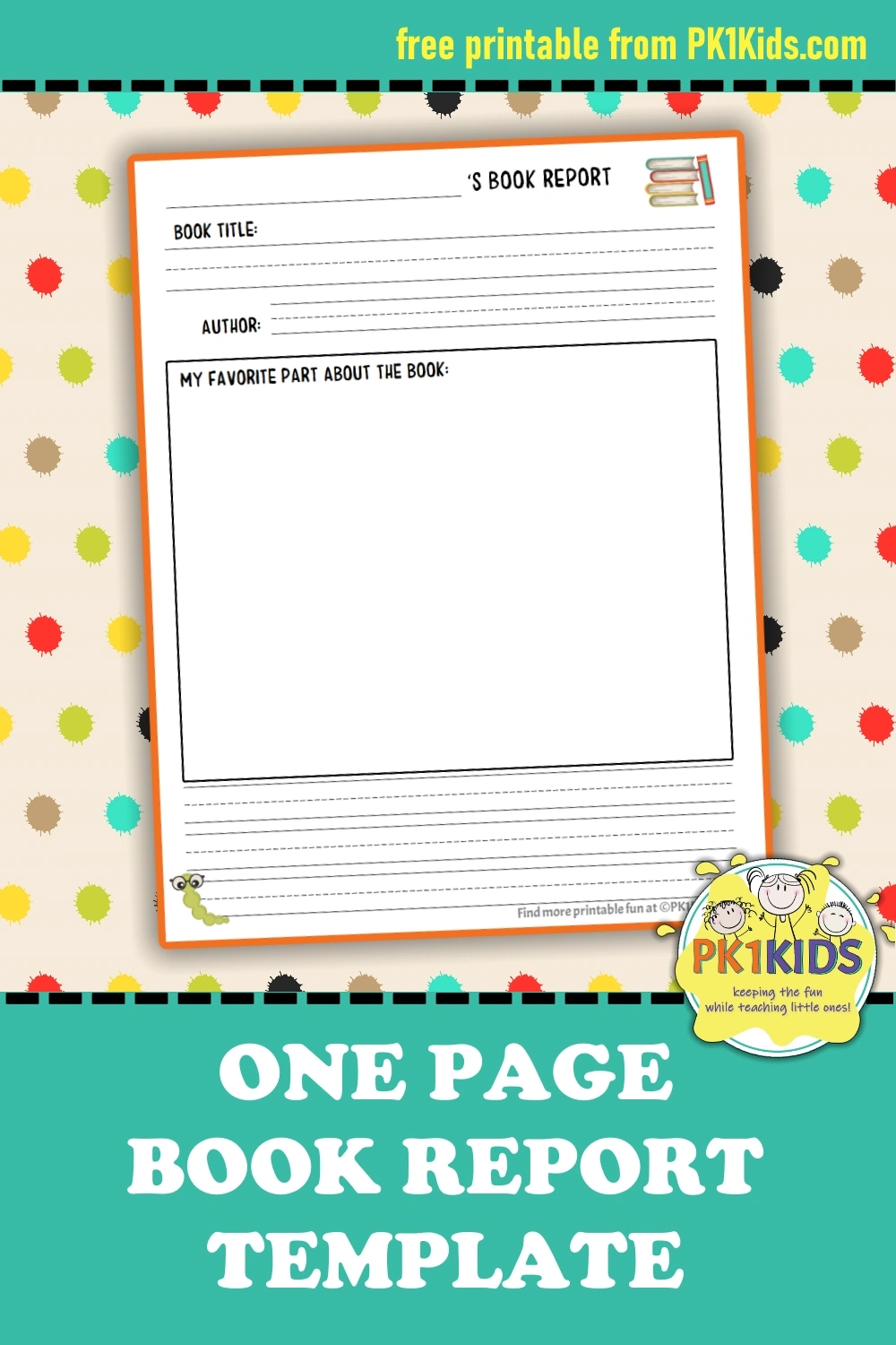 Fun Book Report Templates For Kids PK1Kids