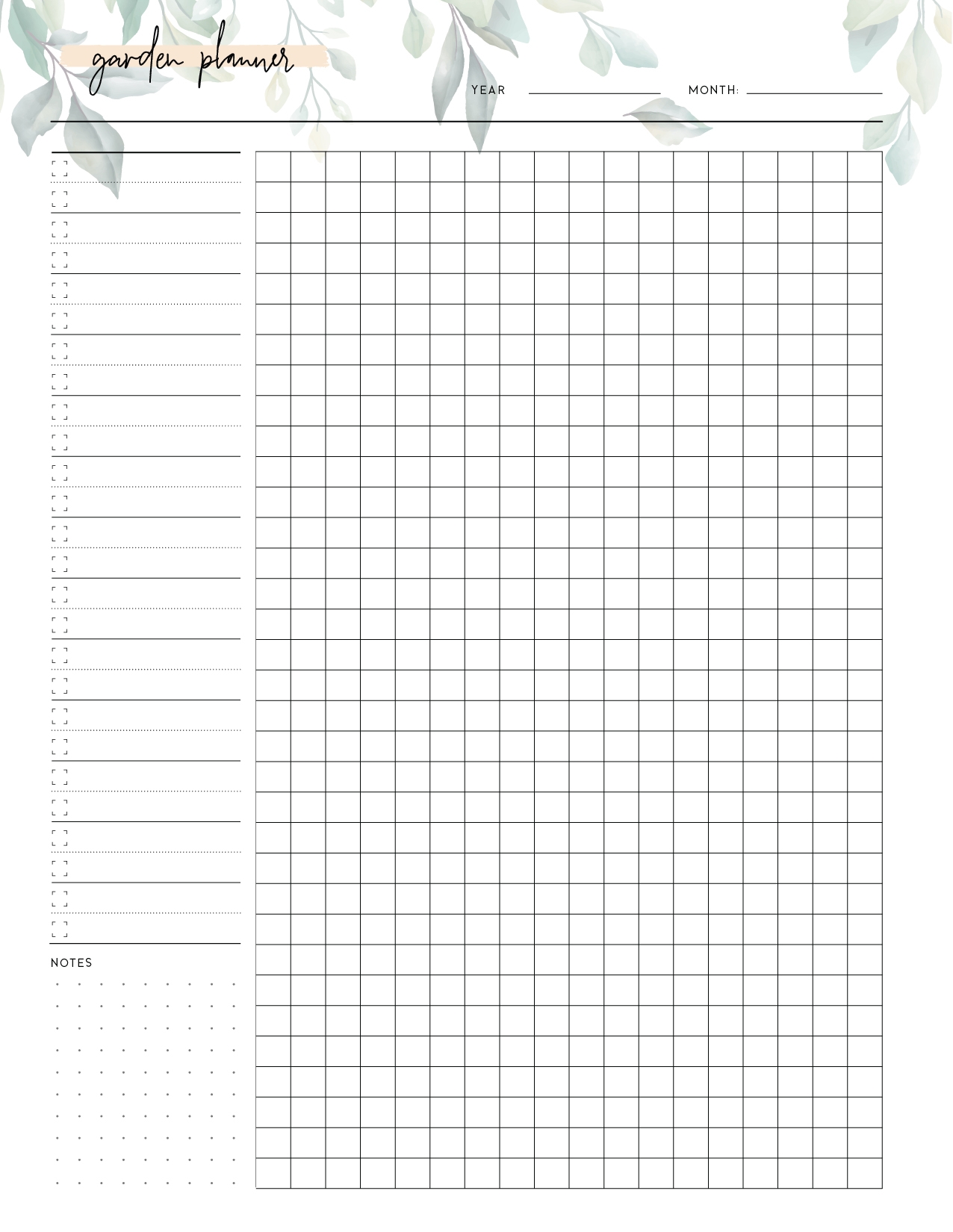 Garden Planner Templates World Of Printables