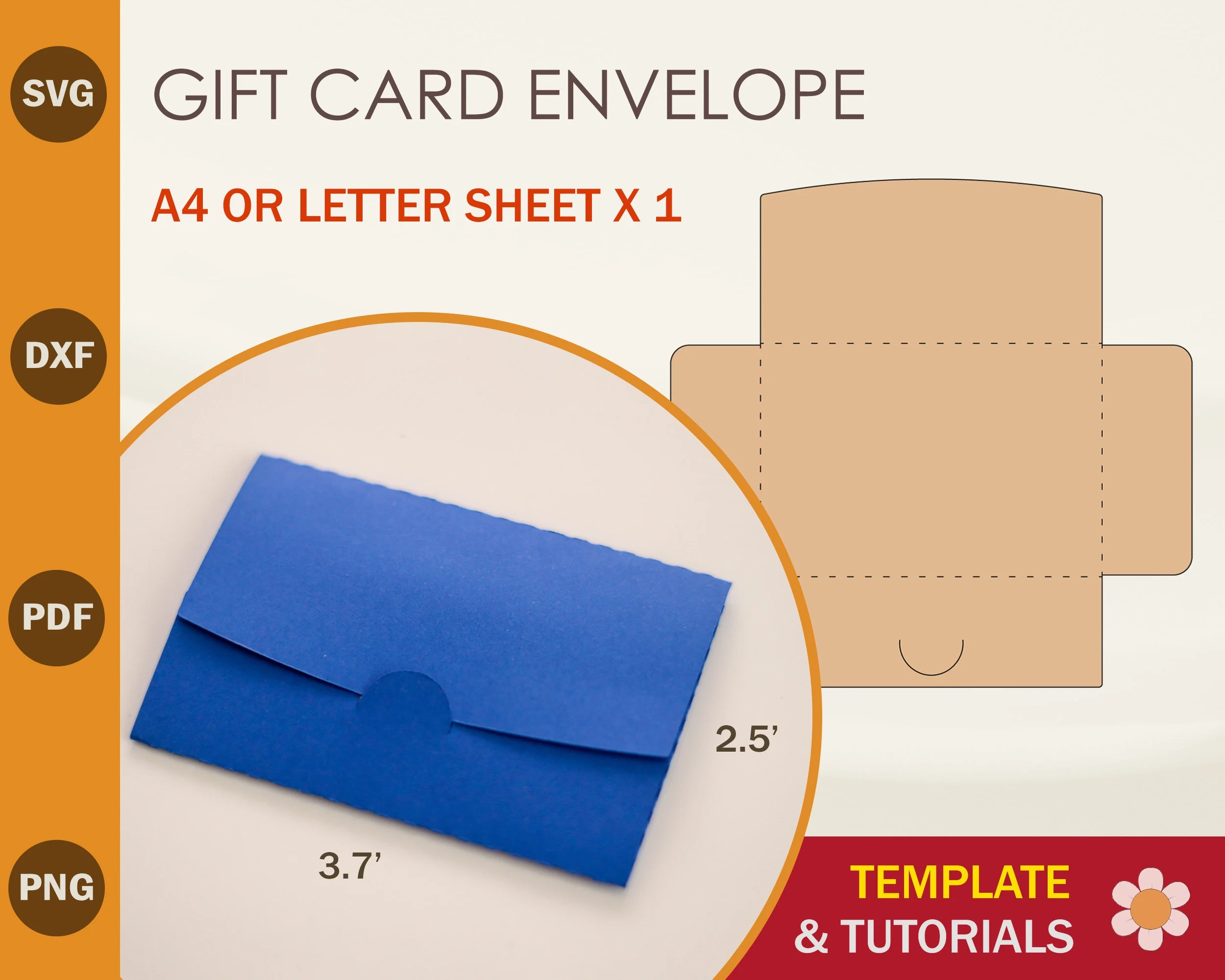 Printable Gift Card Envelope Template