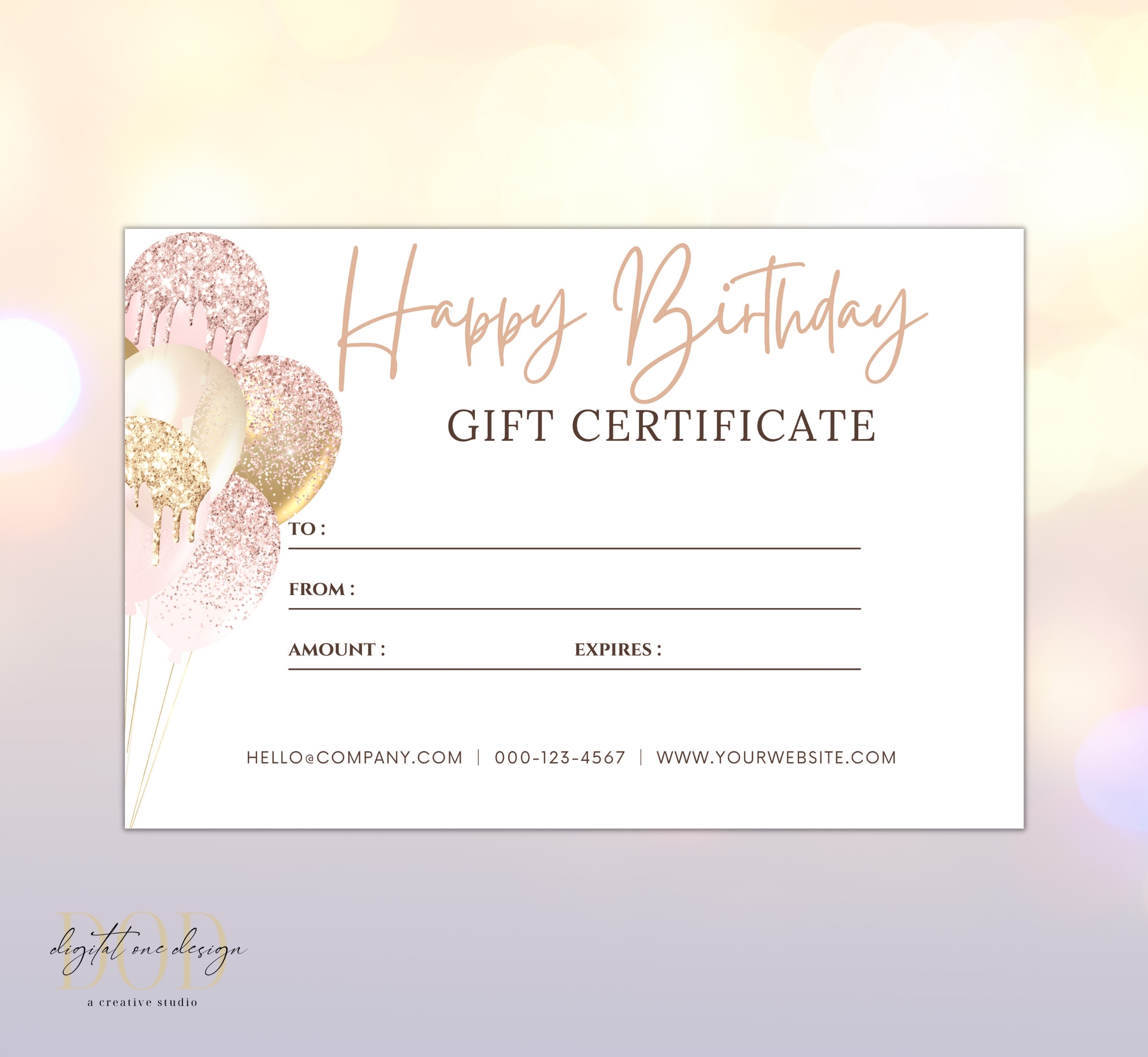 Printable Happy Birthday Gift Certificate Template Free Printable Happy Birthday Gift Certificate Template Free