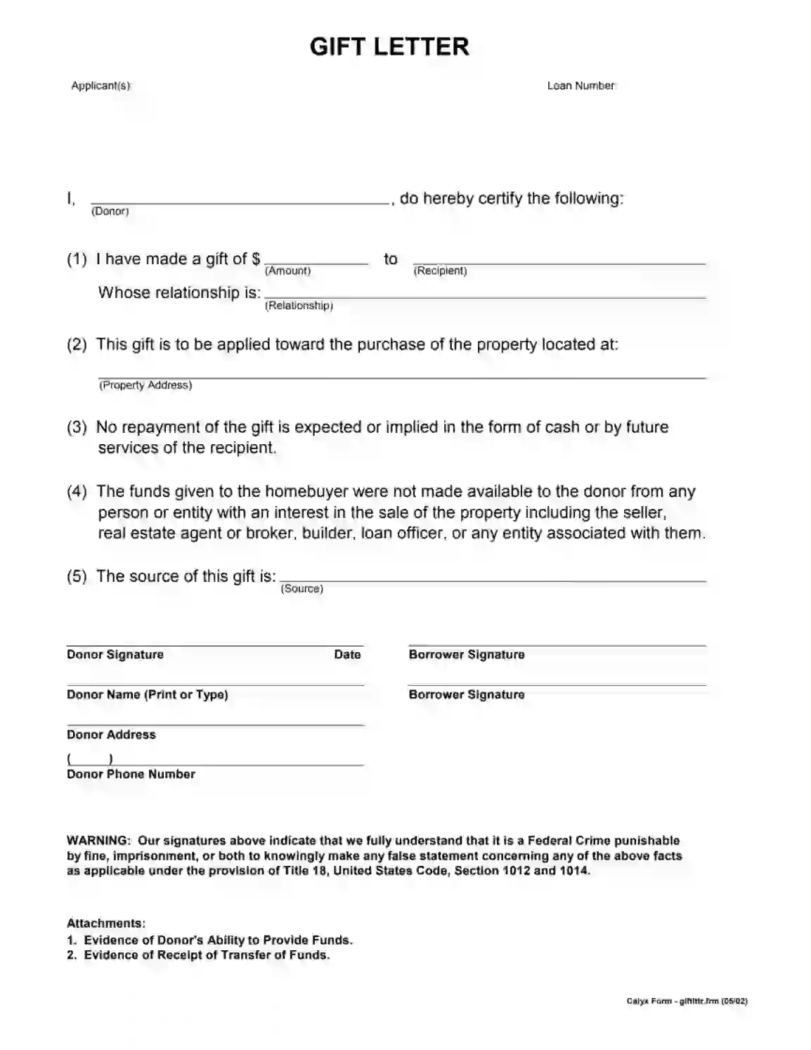 Gift Letter Fill Out Printable PDF Forms Online Gift Letter Fill Out Printable PDF Forms Online