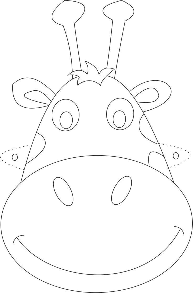 Giraffe Mask Printable Coloring Page For Kids Giraffe Mask Printable Coloring Page For Kids