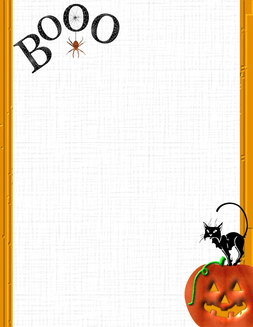 Free Printable Halloween Stationery Templates
