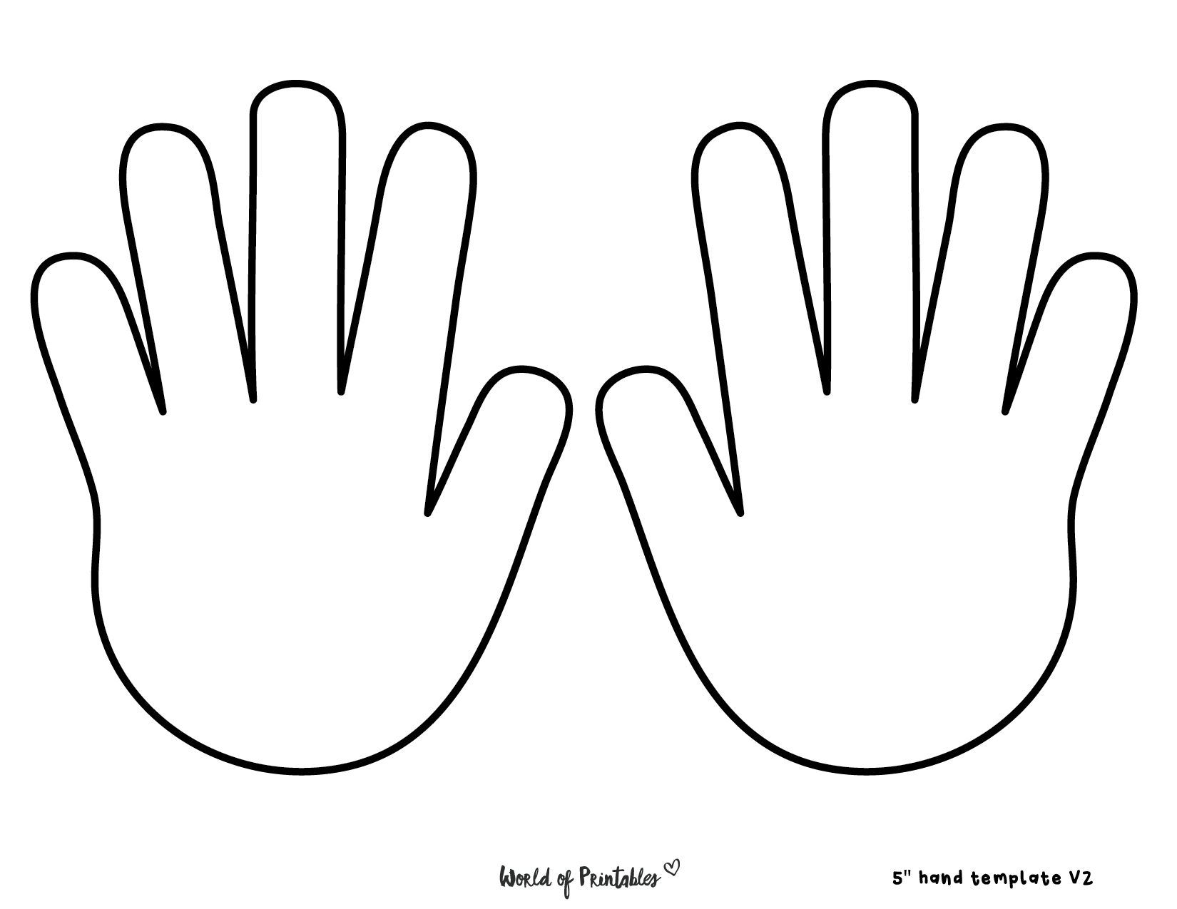 Handprint Template Free Printable