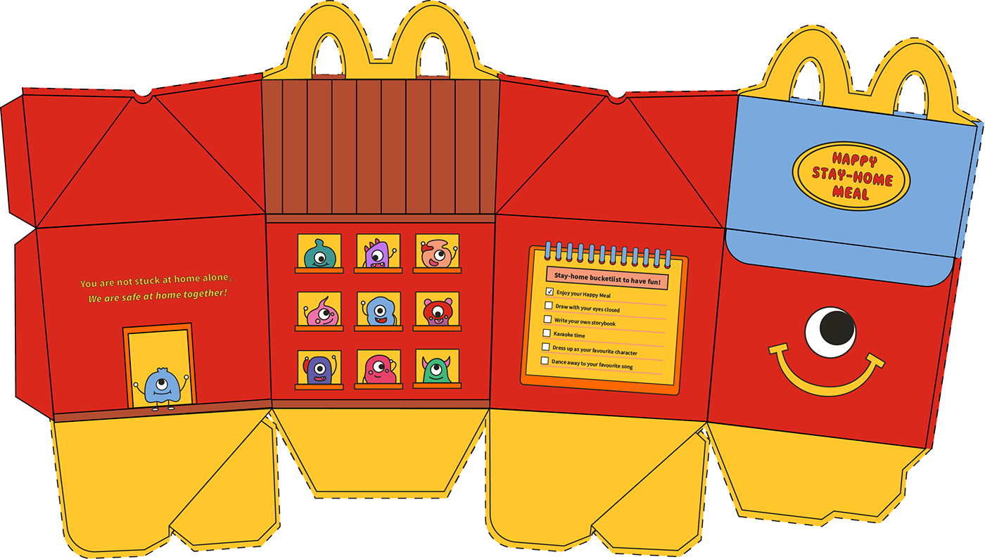 Happy Stay Home Meal McDonald s Happy Meal Box Design Behance Happy Stay Home Meal McDonald s Happy Meal Box Design Behance