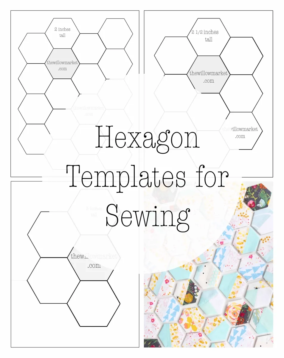 1/2 Inch Hexagon Template Printable 1/2 Inch Hexagon Template Printable