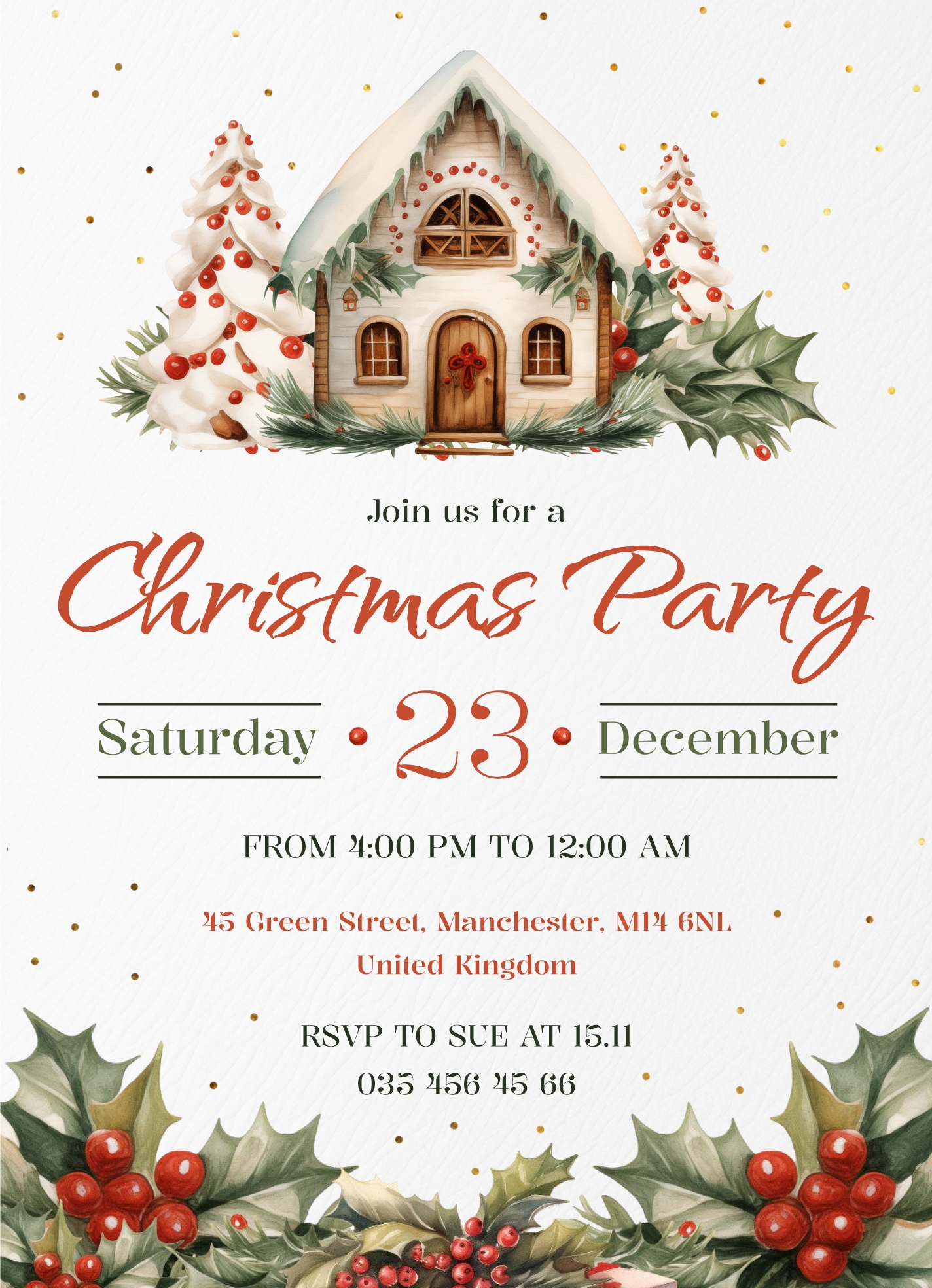 Free Holiday Invitation Templates Printable Free Holiday Invitation Templates Printable