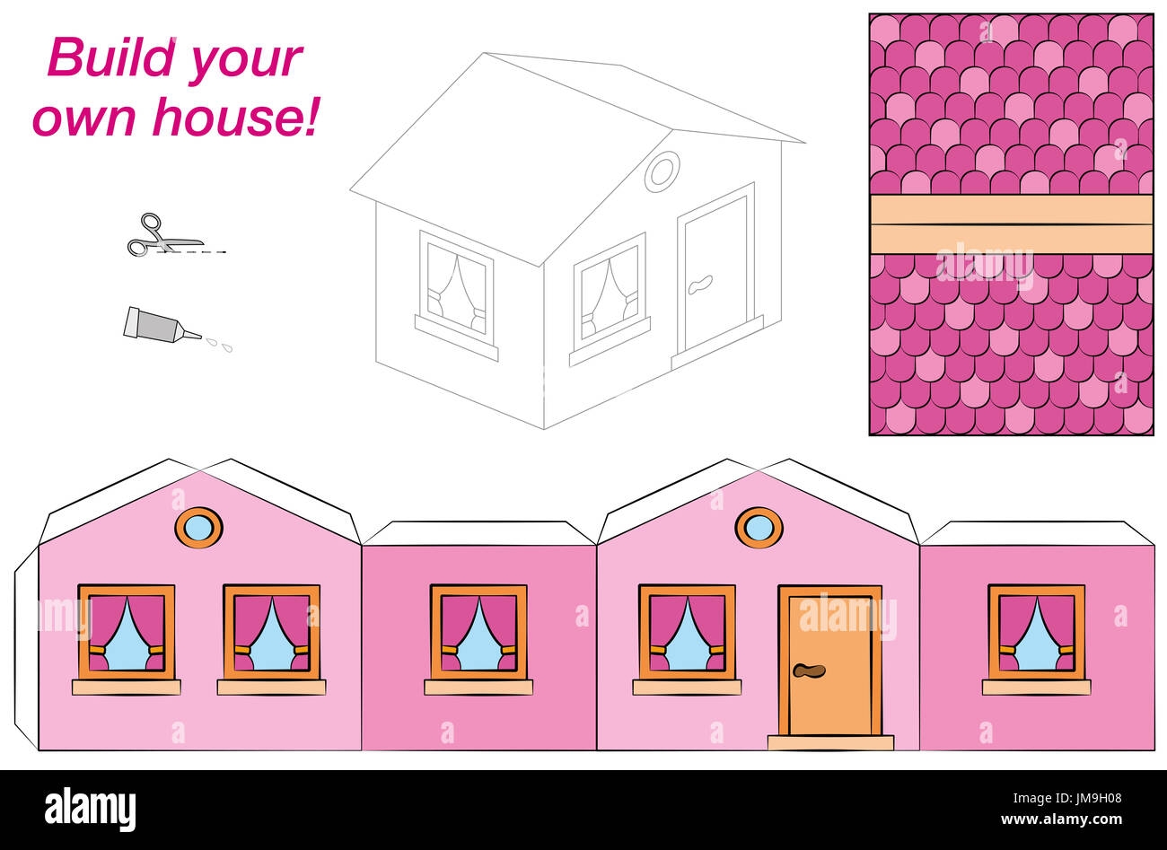 Cut Out Printable House Template Cut Out Printable House Template