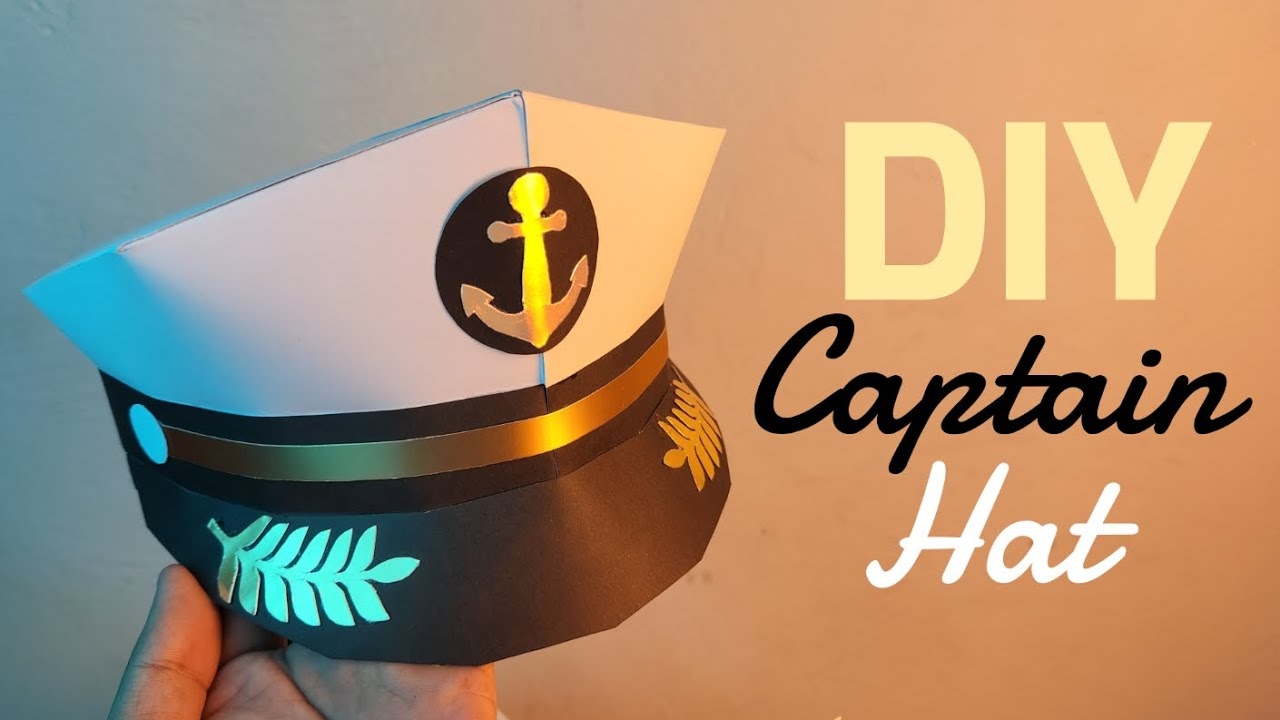 How To Make A Paper Captain Hat Marine Hat Quick And Easy Momuscraft