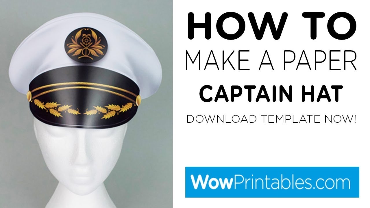 Printable Captain Hat Template