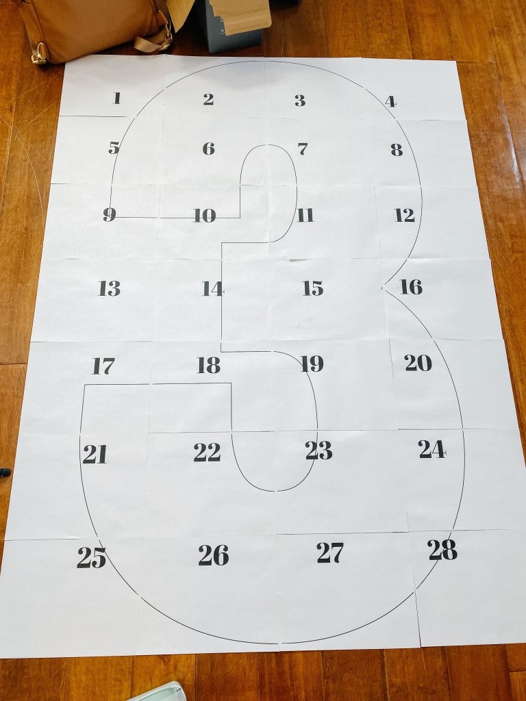 How To Make Giant Marquee Numbers With Foam Boards Sweet Red How To Make Giant Marquee Numbers With Foam Boards Sweet Red