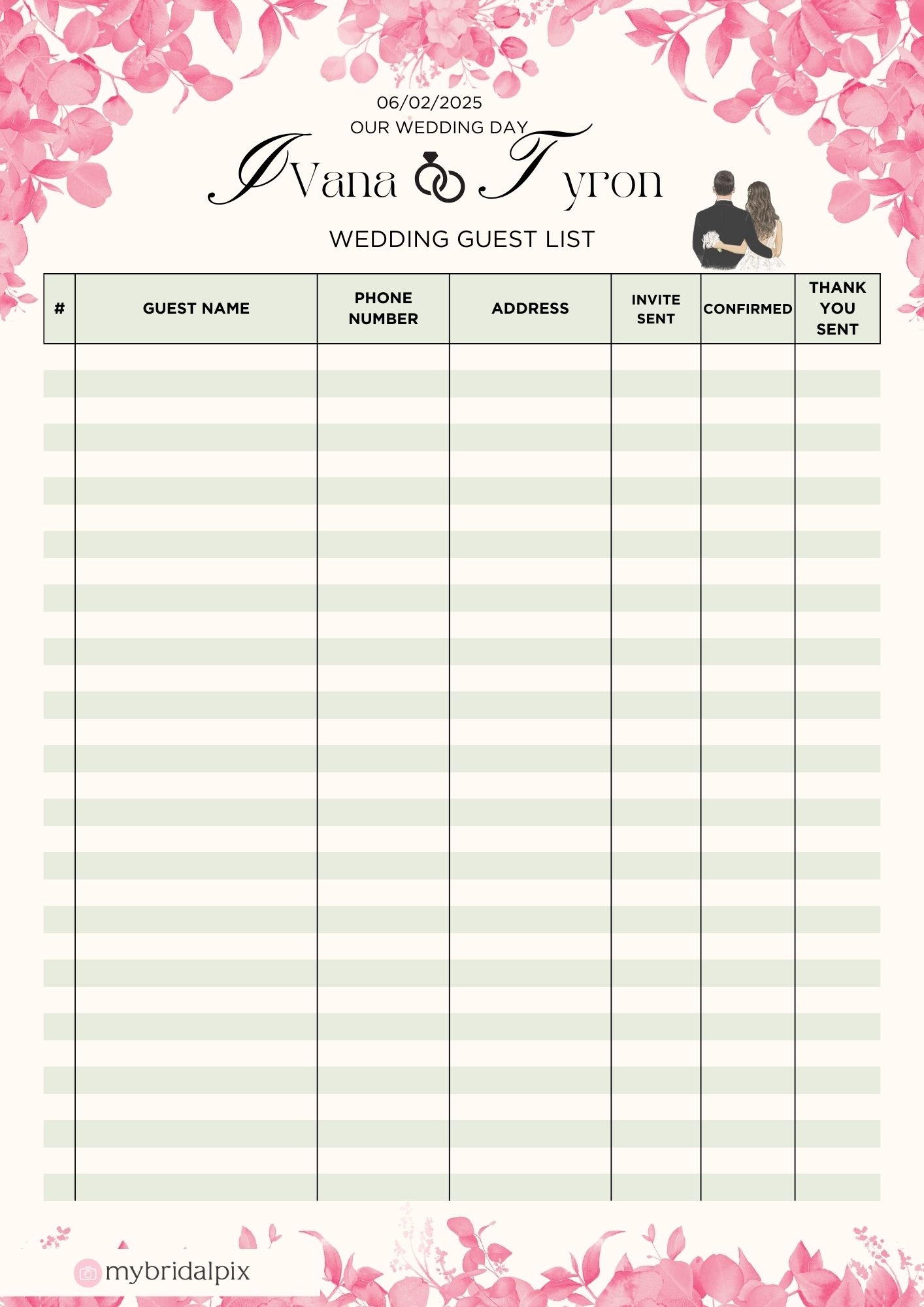 Free Printable Wedding Guest Book Template Free Printable Wedding Guest Book Template