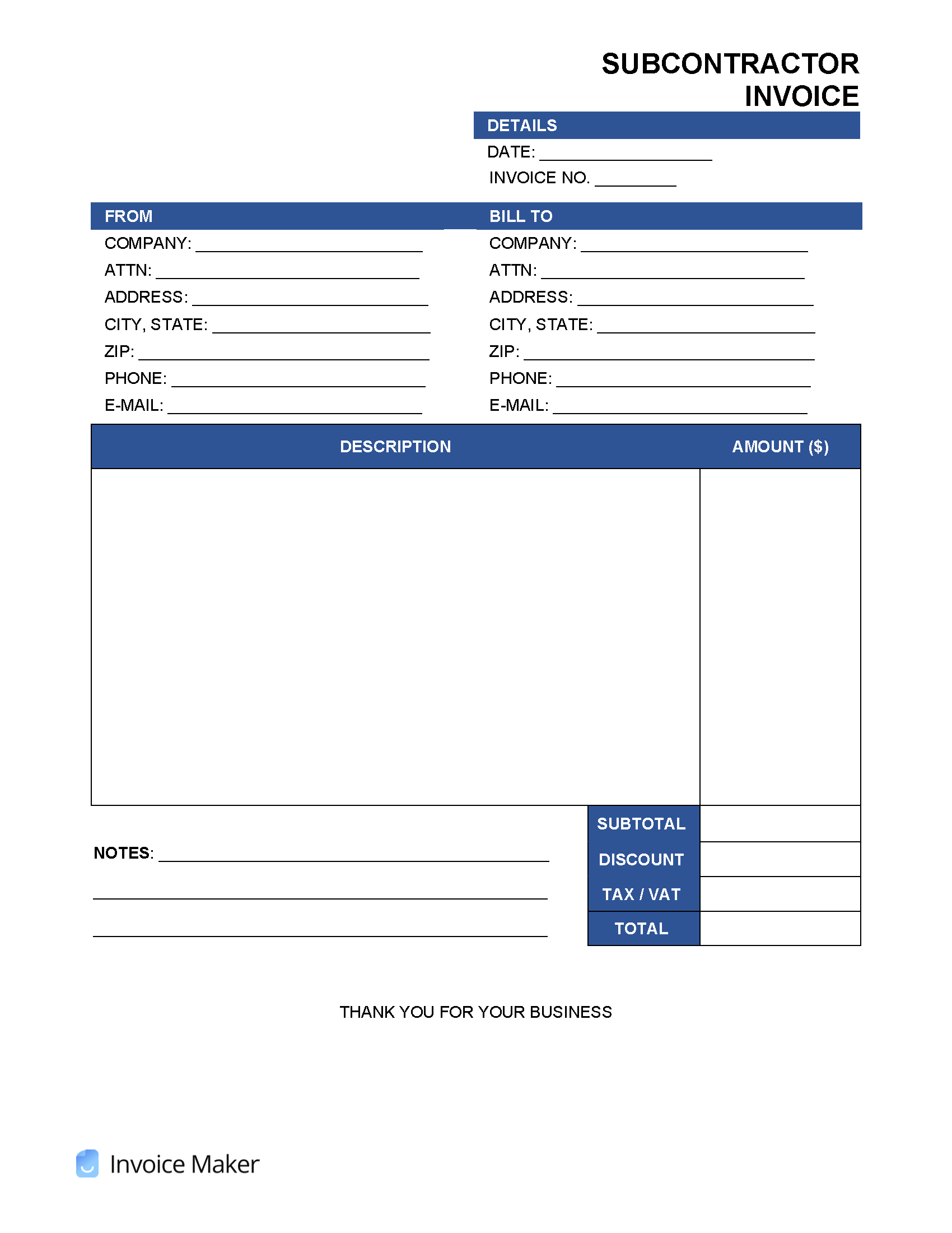 Independent Contractor 1099 Invoice Template Invoice Maker Independent Contractor 1099 Invoice Template Invoice Maker