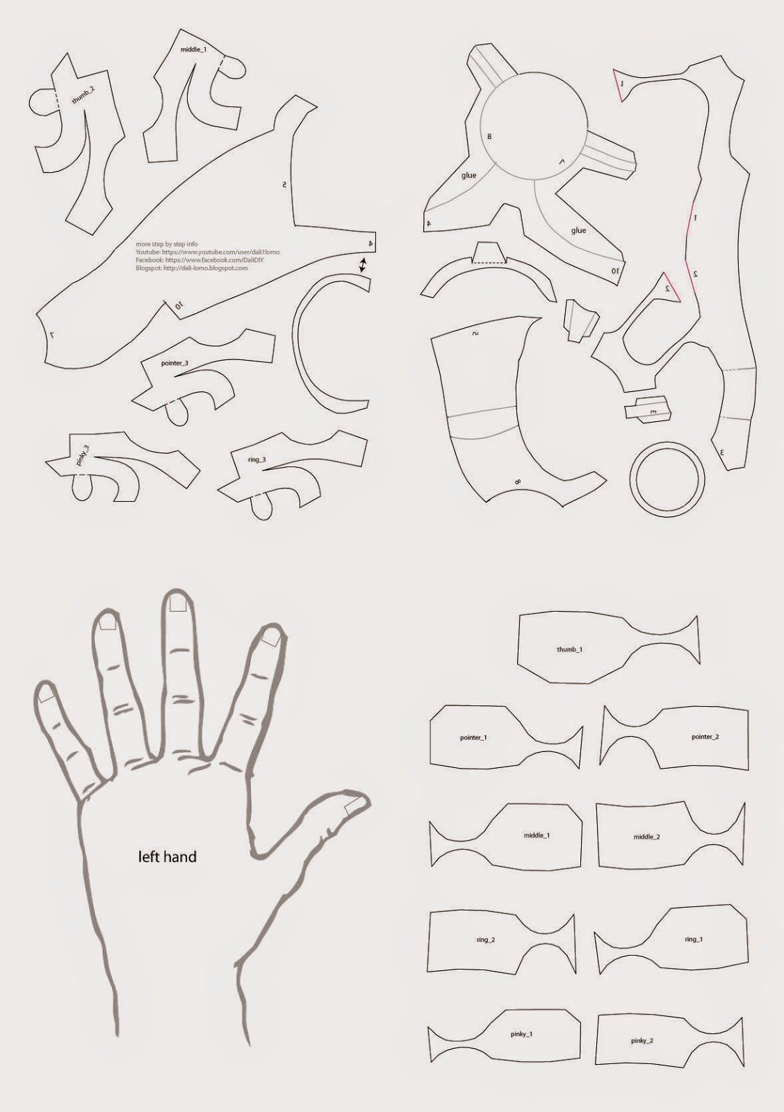 Iron Man Hand DIY With Cereal Box PDF Template