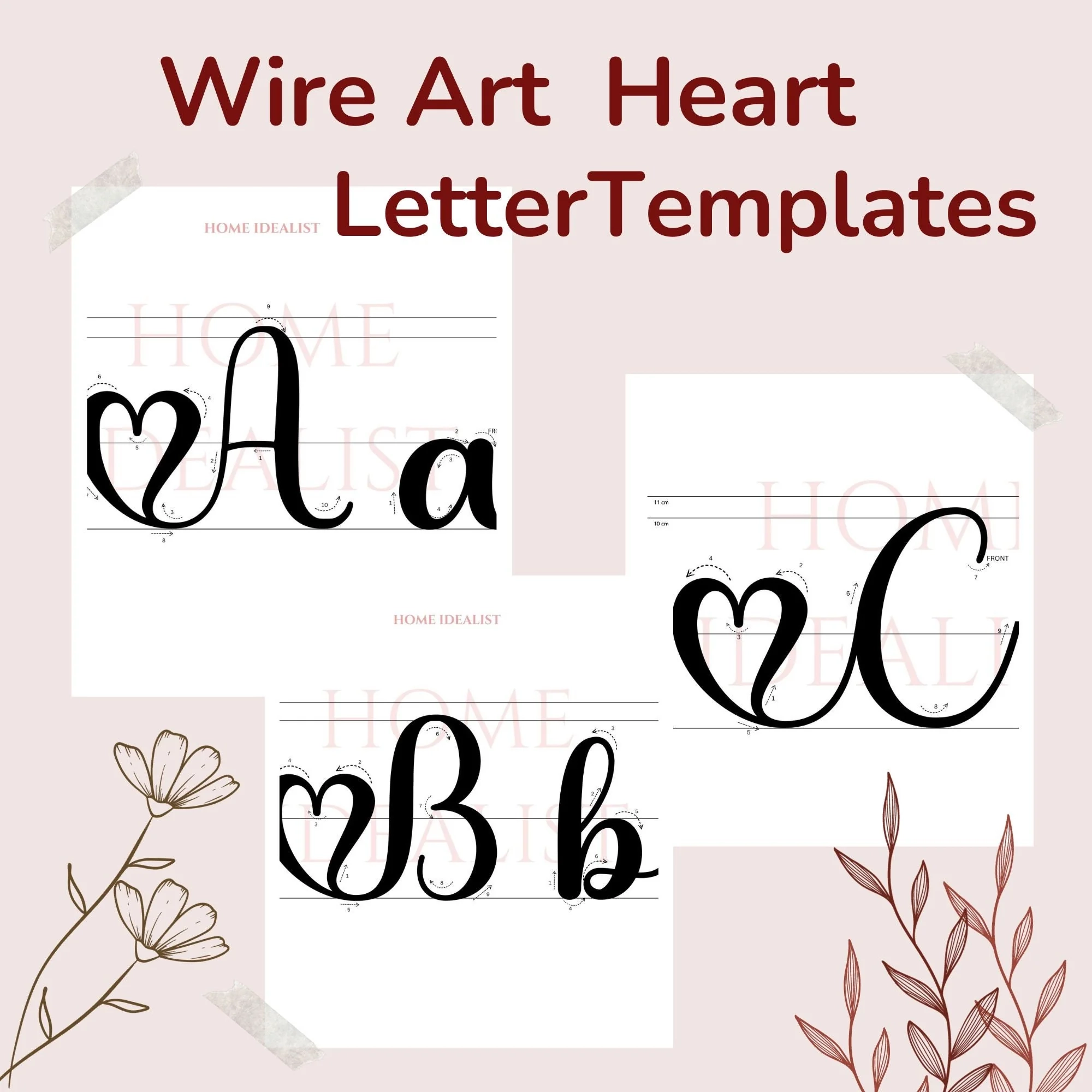 Free Printable Letter Templates For Knitted Wire Free Printable Letter Templates For Knitted Wire