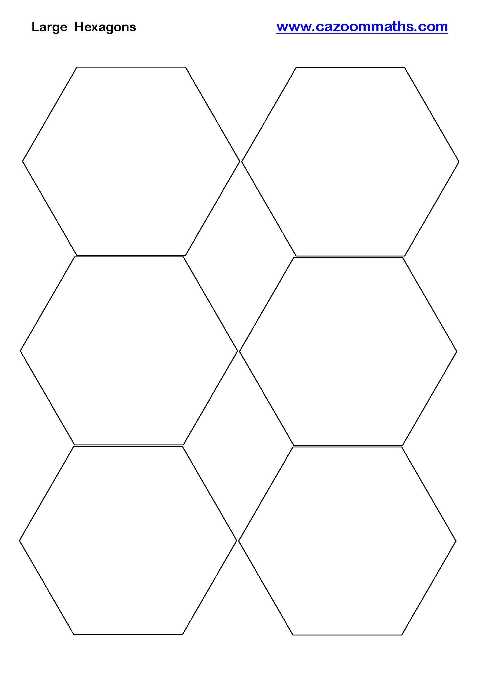 Free Printable 7 Inch Hexagon Template Free Printable 7 Inch Hexagon Template