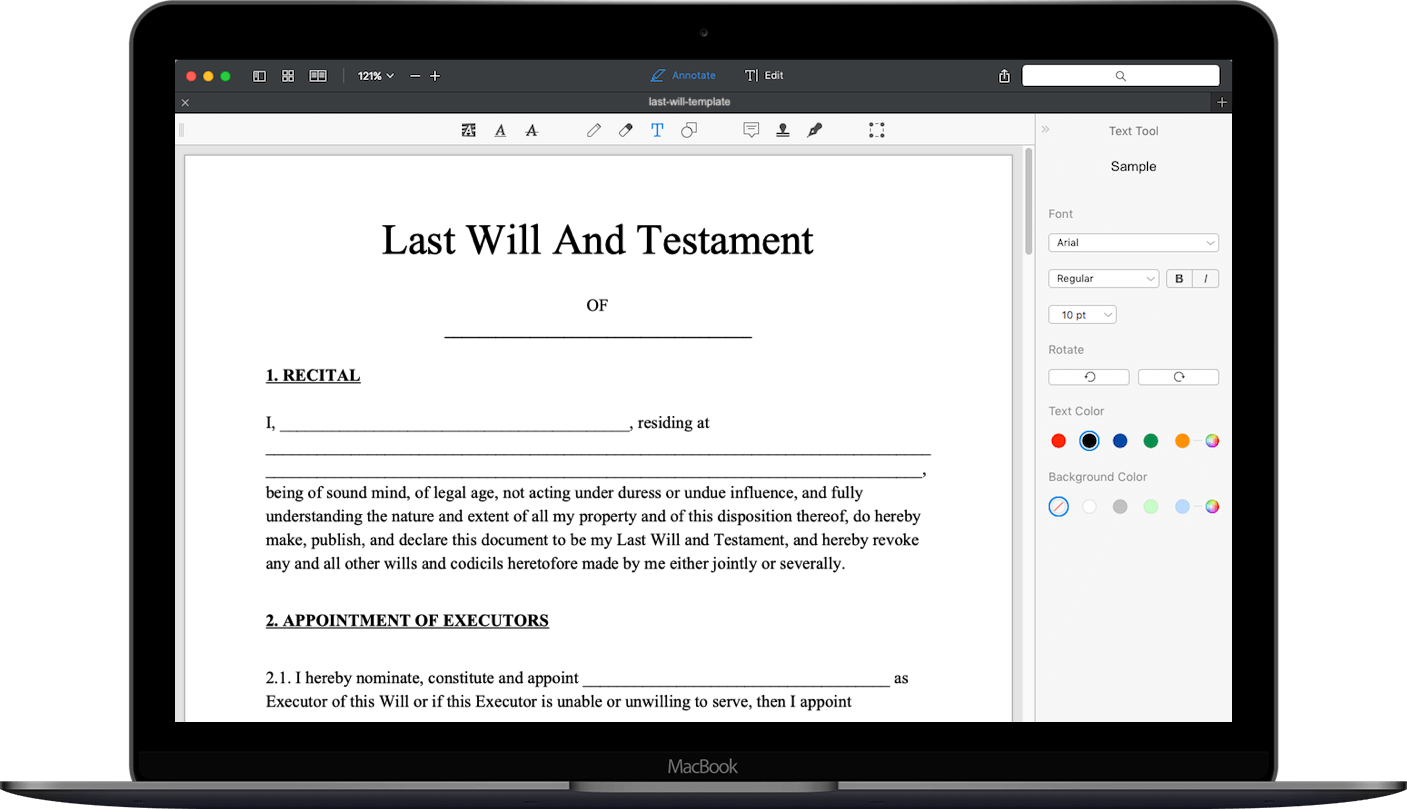 Printable Last Will And Testament Template Free