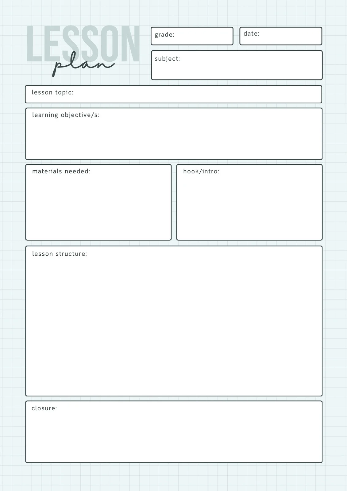 Lesson Plan Templates You Can Customize For Free Canva Lesson Plan Templates You Can Customize For Free Canva