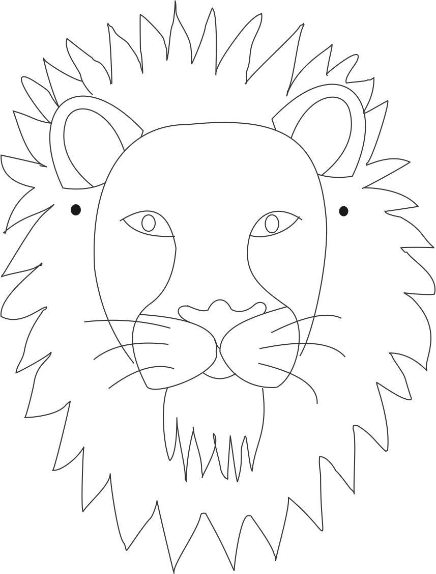 Lion Mask Printable Coloring Page For Kids Lion Mask Printable Coloring Page For Kids