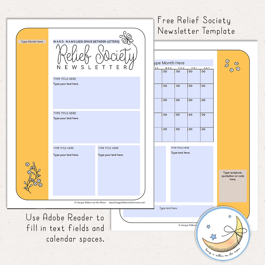 Free Printable Relief Society Newsletter Template Free Printable Relief Society Newsletter Template