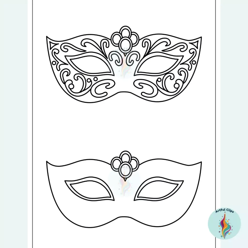 Mardi Gras Mask Template Free Printable