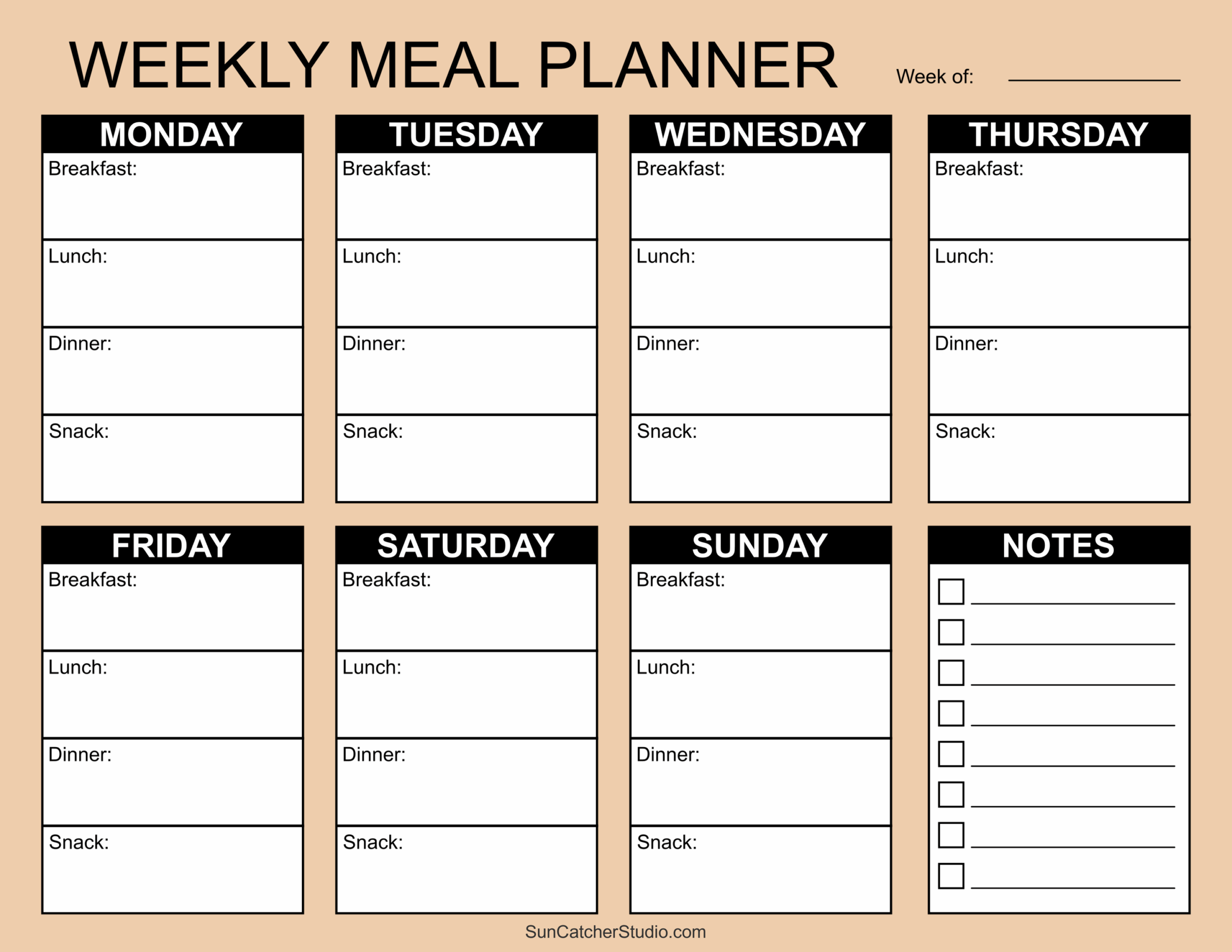 Menu Planning Template Free Printable Menu Planning Template Free Printable