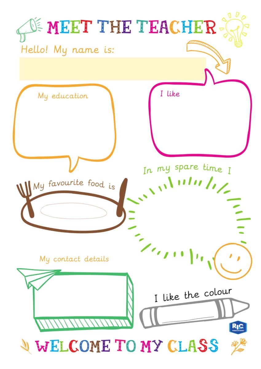 Meet The Teacher Template Printable Free Meet The Teacher Template Printable Free