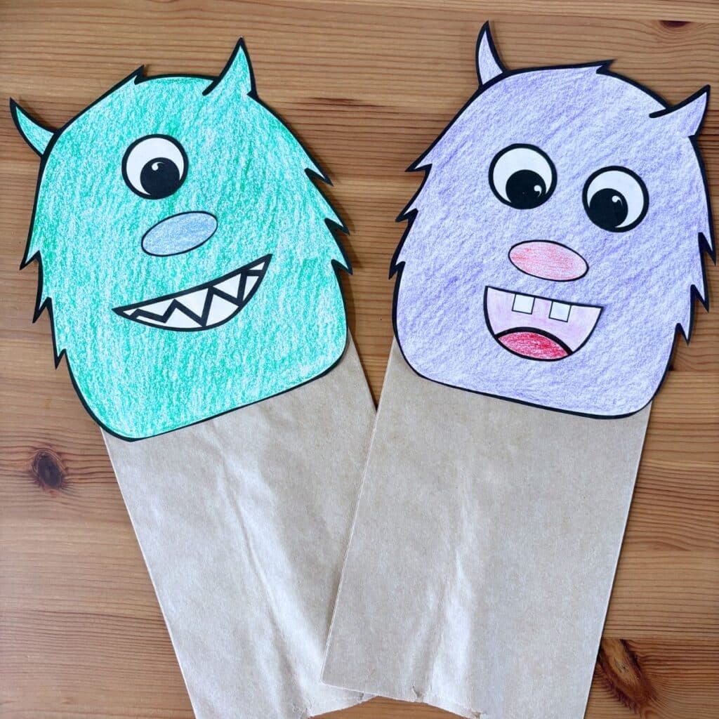 Free Printable Paper Bag Puppet Templates Halloween Free Printable Paper Bag Puppet Templates Halloween