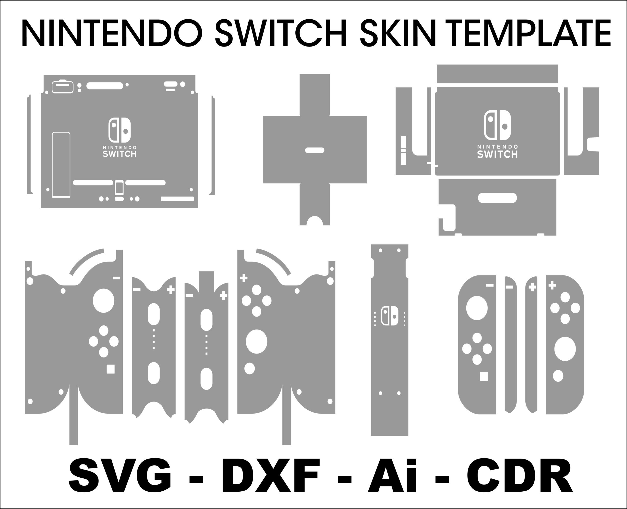 Nintendo Switch Game Case Template
