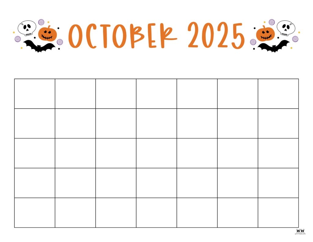Free Printable October Calendar Template