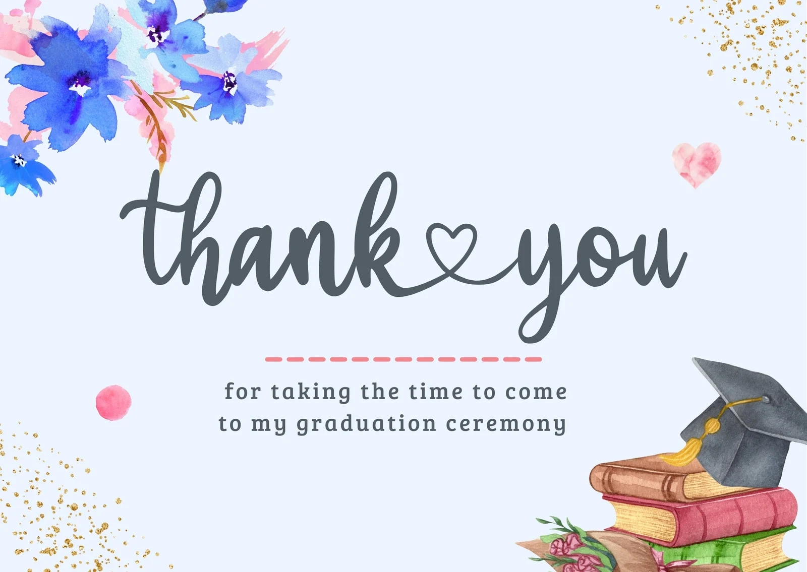 Page 2 Free Custom Printable Graduation Thank You Card Templates