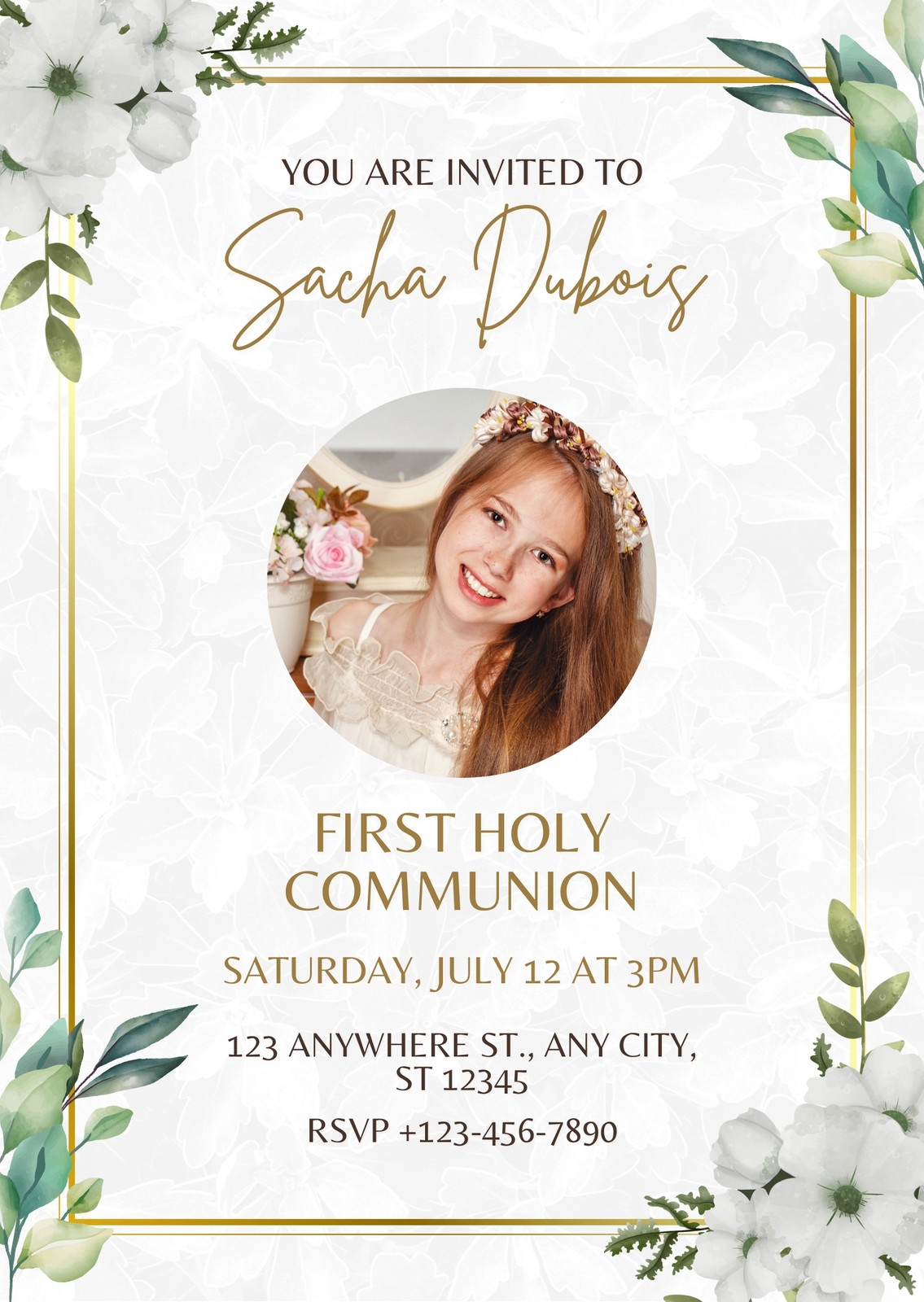 Page 3 Free Custom Printable First Communion Invitation Page 3 Free Custom Printable First Communion Invitation